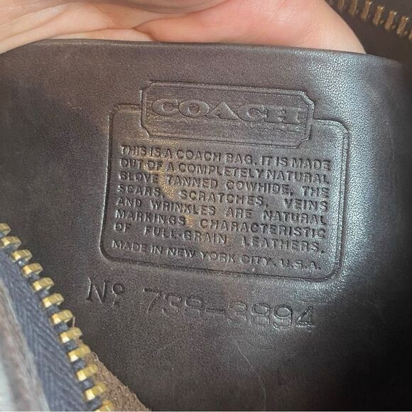 Vintage Coach Clutch Shoulder Bag Brown Full Grain‎ Leather Old Money Quiet Luxe - Picture 3 of 12